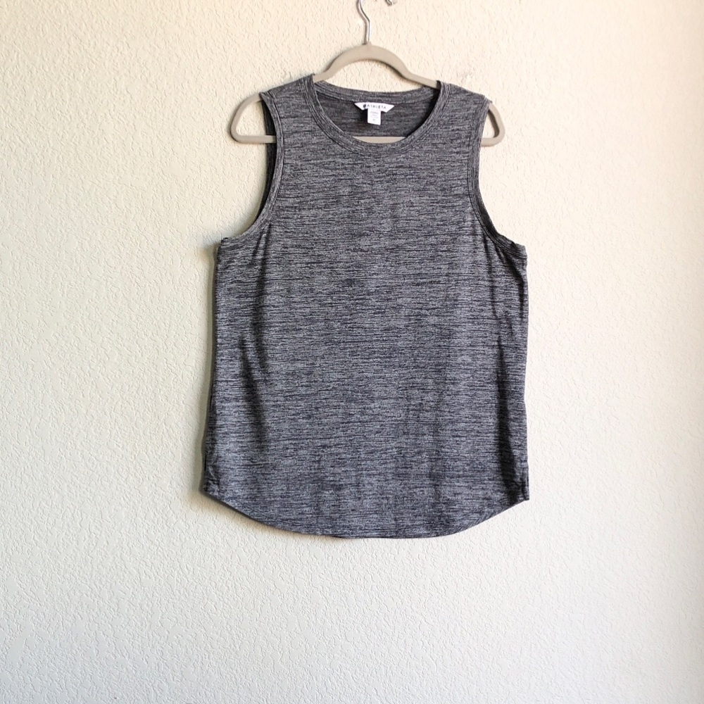 Athleta Breezy Heather Tank Top XL Grey Blue 980784